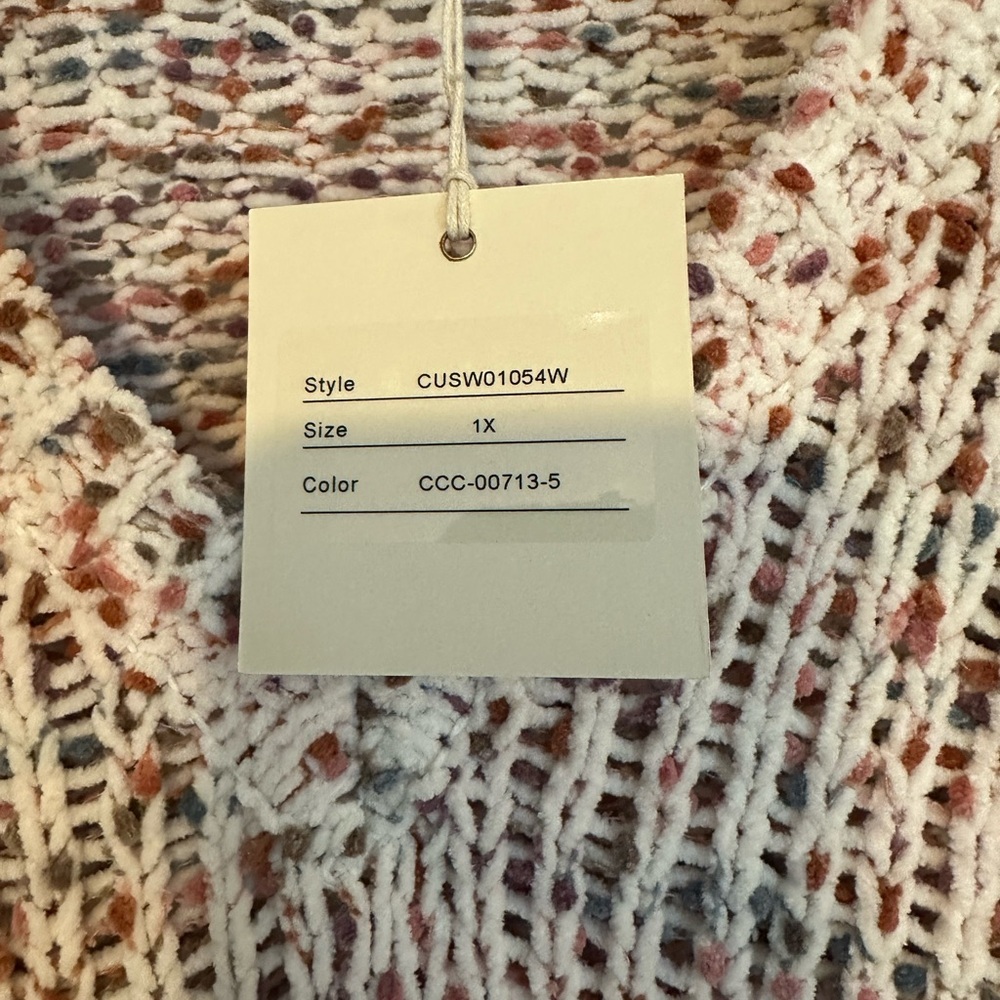 Women's Multicolor Knit Sweater - Picture 3 of 4